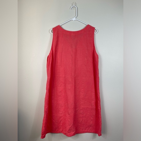 SeaBreeze of California Coral Sleeveless V-Neck Cotton Dress MADE USA Size XL - Picture 8 of 12
